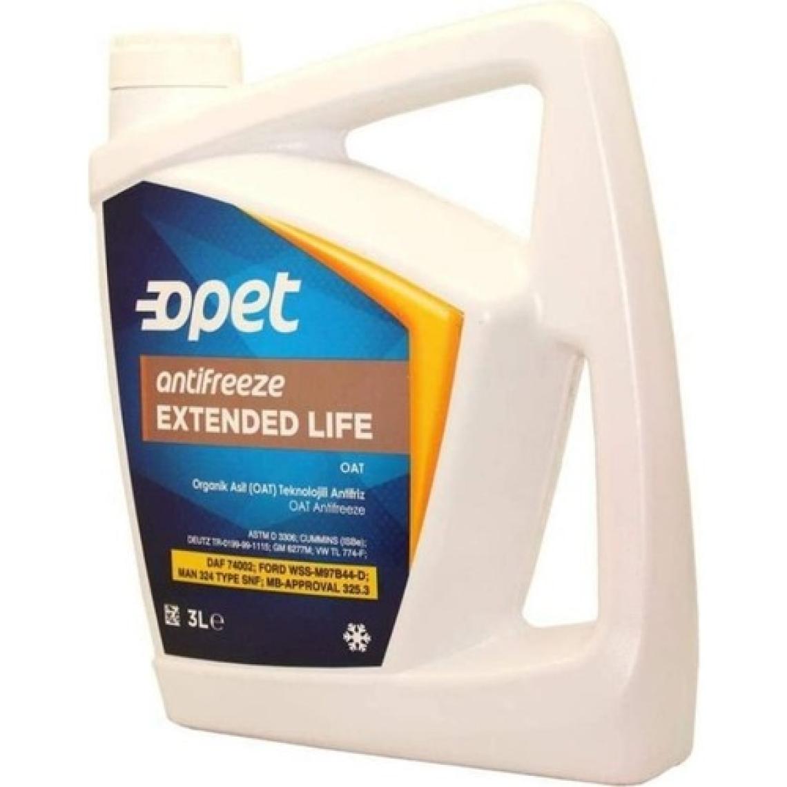 Opet Extended Life Organik 3 lt Kırmızı Antifriz