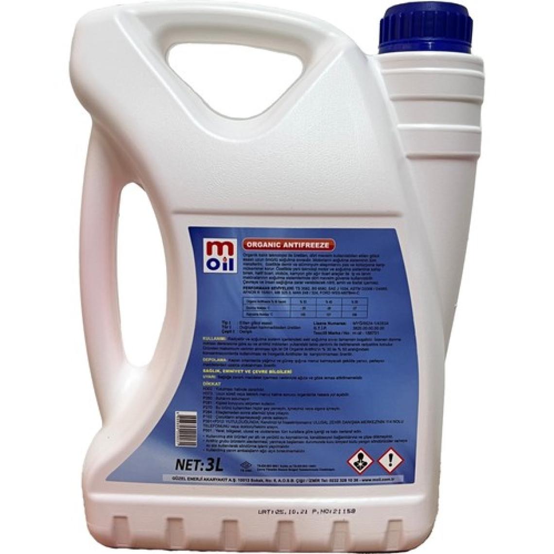 Moil Organik Antifriz  -37 Derece Kırmızı  3 lt