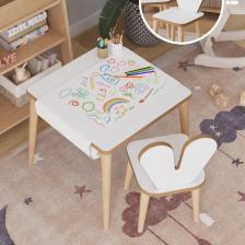 Obi Atölye Çocuk Oyun Aktivite Masası 45X45 cm - Kağıt Rulo Set - Montessori Sandalye Çalışma Masası