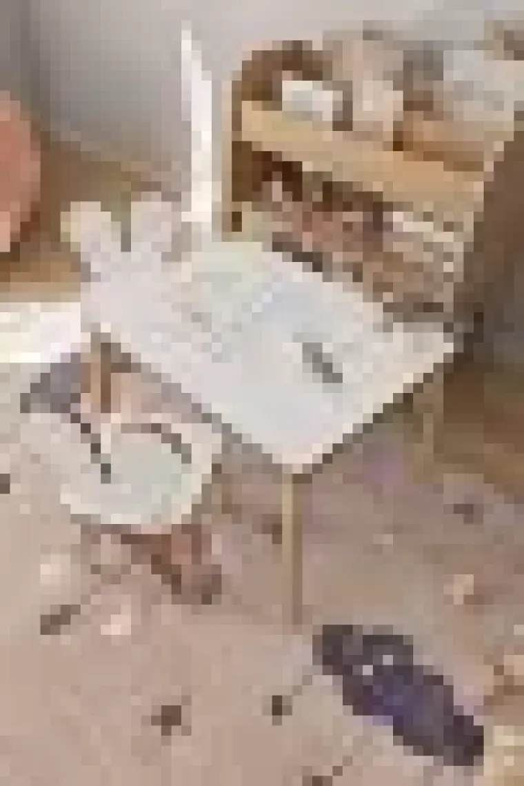 Obi Atölye Resim Kağıdı Rulolu Çocuk Aktivite Masası 60X45 cm 2 Sandalyeli Tavşan Sandalye