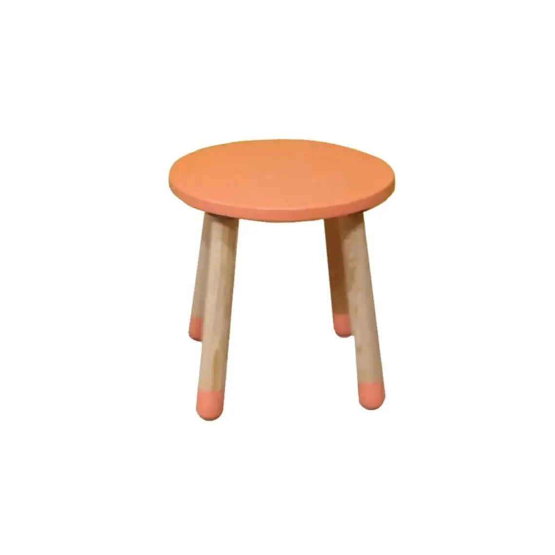Wood & Joy Doğal Ahşap Renkli Çocuk Tabure (Lila)