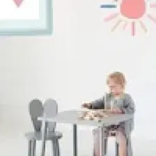 Bee Smart Çocuk Oyun Aktivite Masası - Ahşap Çocuk Çalışma Masası - Montessori Masa Sandalye