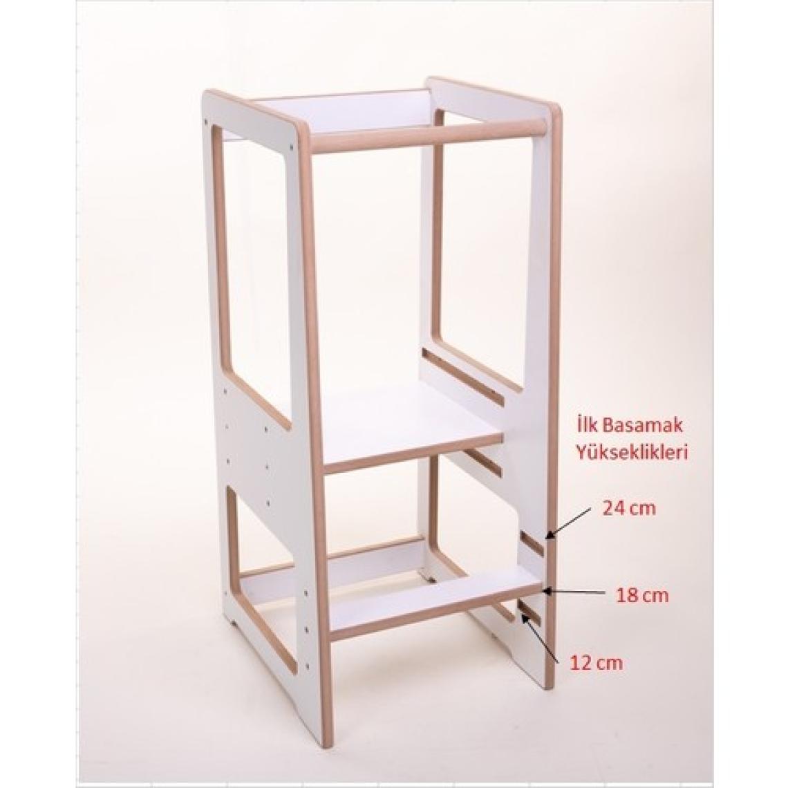Tncn Mobilya Aura Öğrenme Kulesi - Learning Tower Mdf Beyaz
