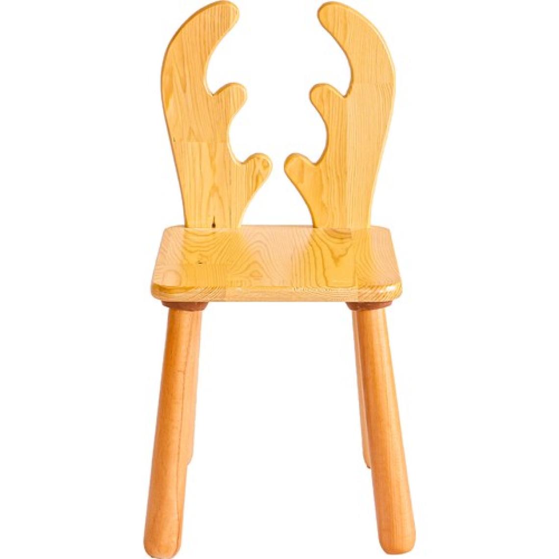 Wood & Joy Doğal Ahşap Çocuk Sandalye Geyik