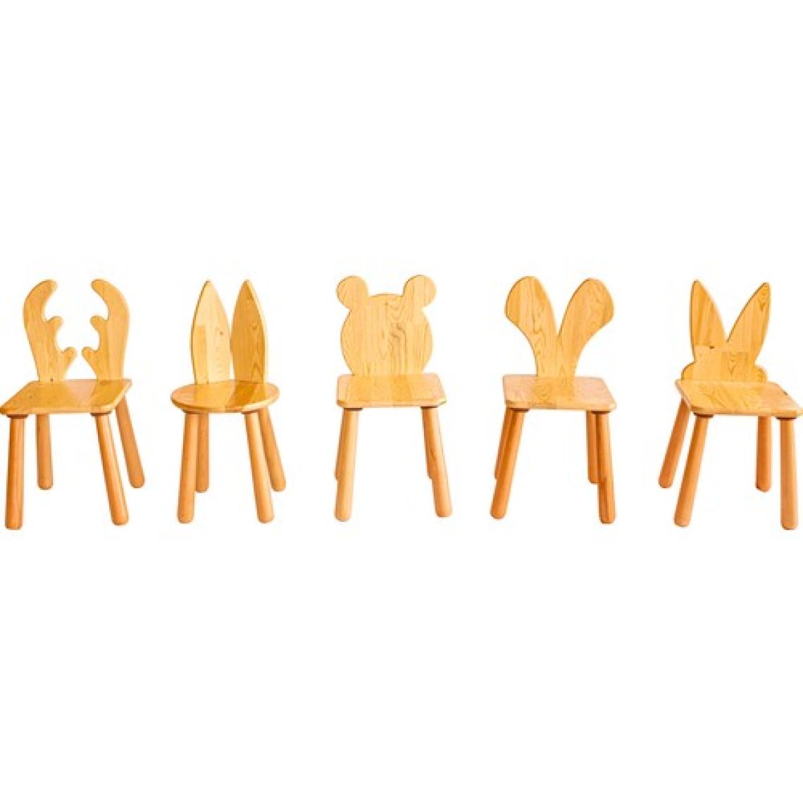 Wood & Joy Doğal Ahşap Çocuk Sandalye Geyik