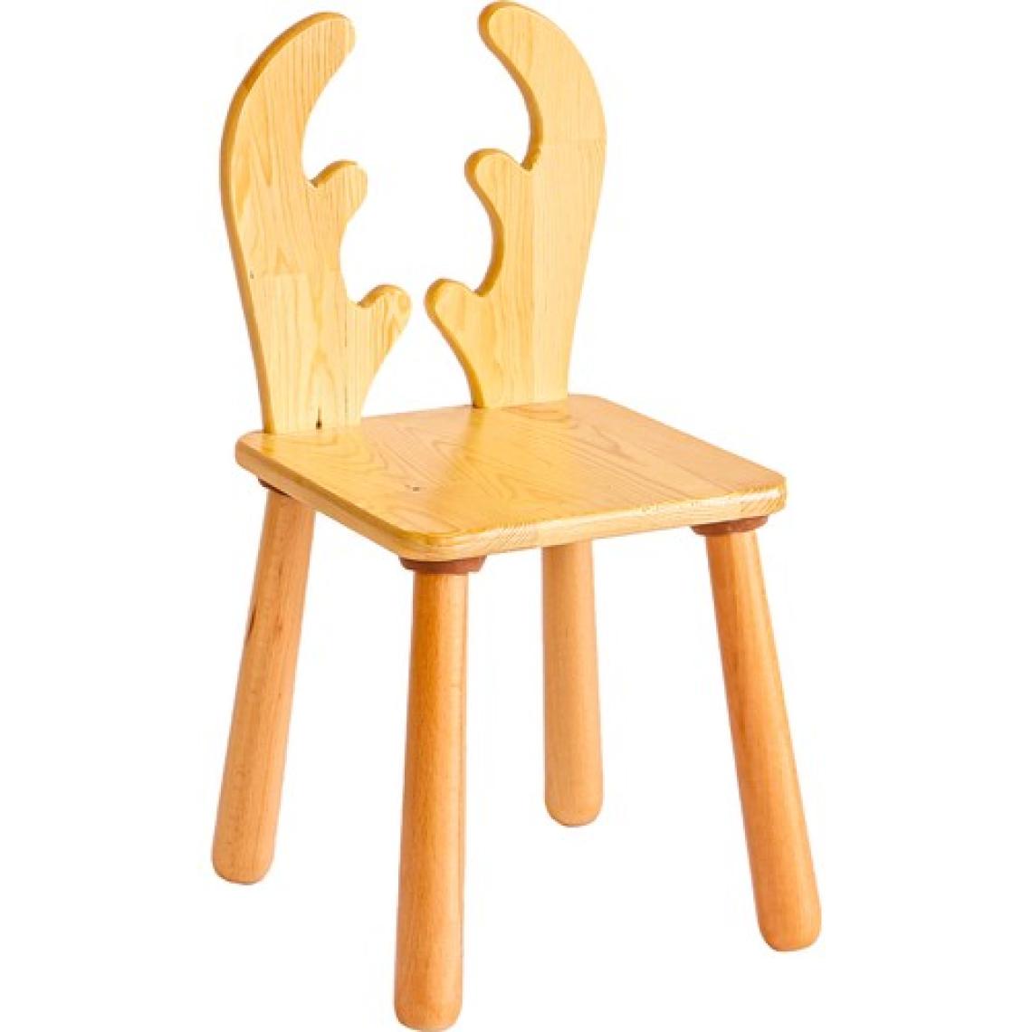 Wood & Joy Doğal Ahşap Çocuk Sandalye Geyik