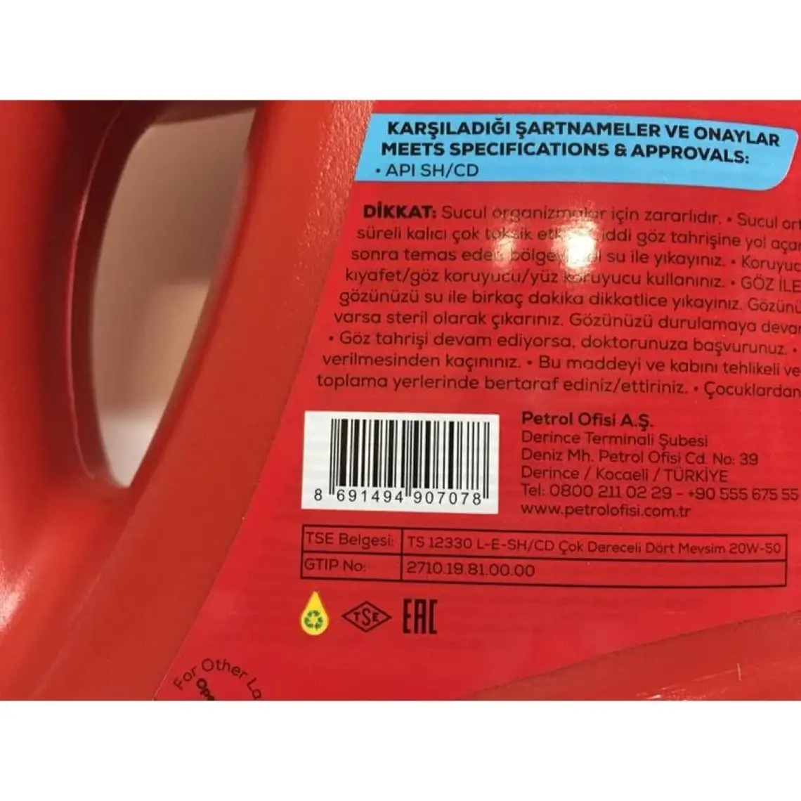 Petrol Ofisi Dot 3 Fren Hidrolik Yağı 500 ml