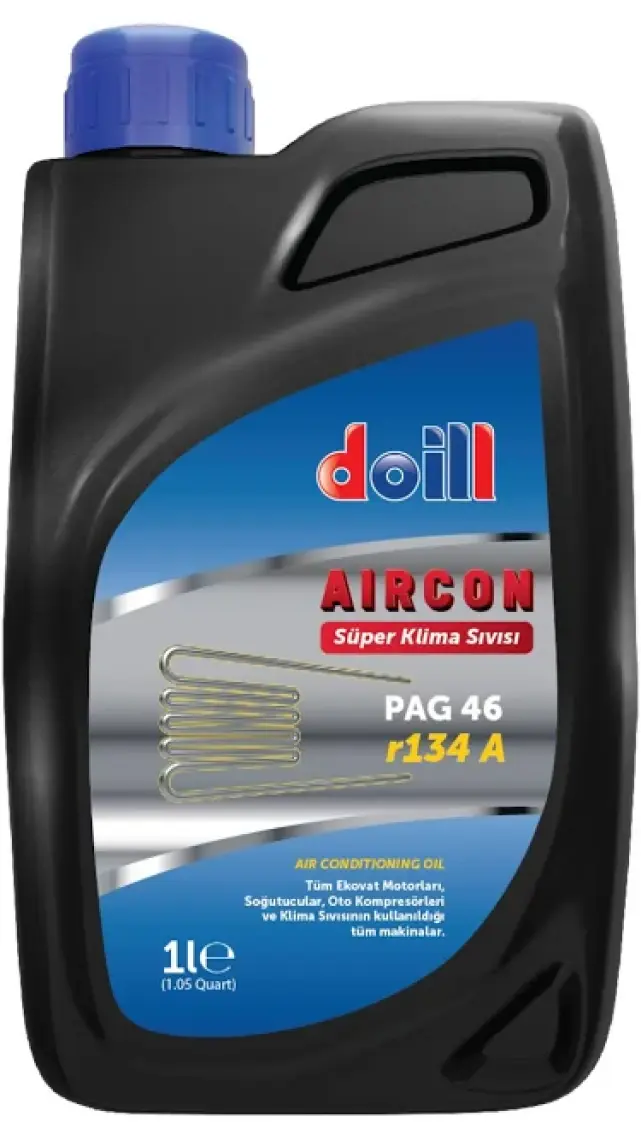 Doill PAG Klima Sistemi Yağı – Kompresör yağı – Ekovat 46 R134 1 Litre (Üretim Yılı: 2025)