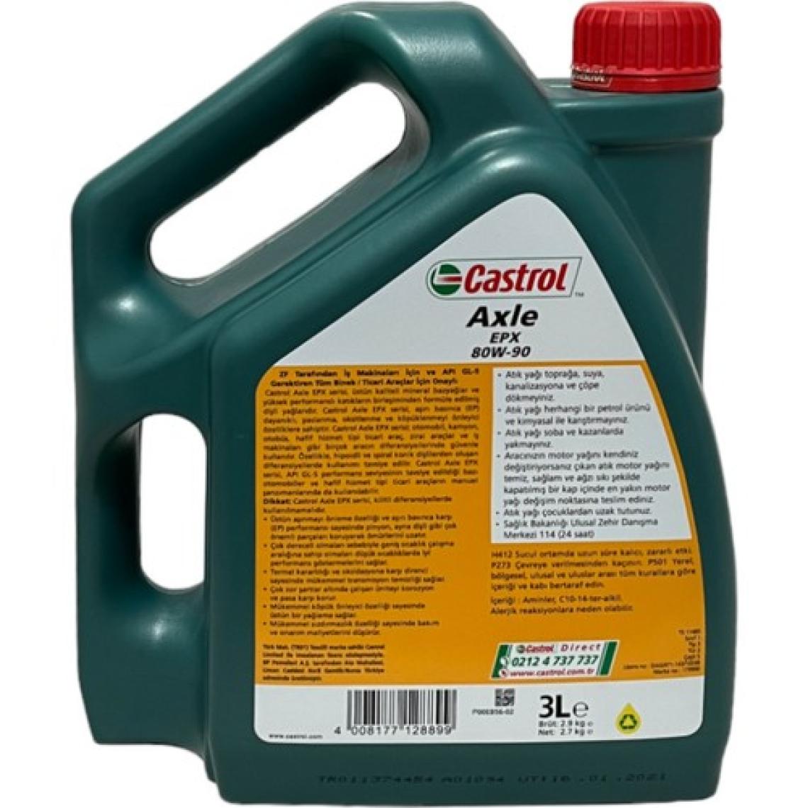 Castrol Axle Epx 80W-90 Diferansiyel Yağı 3 Litre