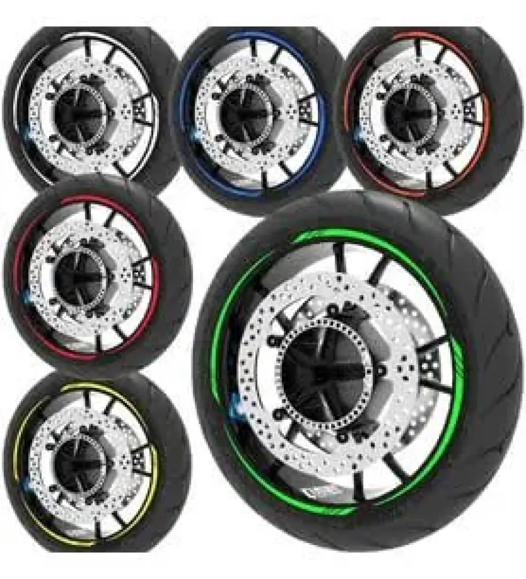 Çınar Extreme 4 Parçalı Keskin Jant Şeridi Sticker Reflektif & Floresan Renkler Çınar Extreme