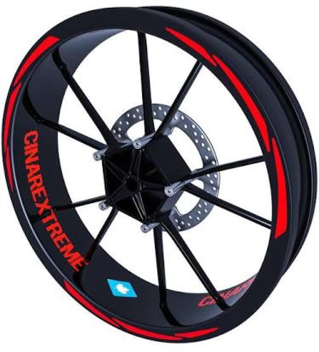 Çınar Extreme 3 Parça Tasarımlı Jant Şeridi Sticker Reflektif & Floresan Renkler Çınar Extreme