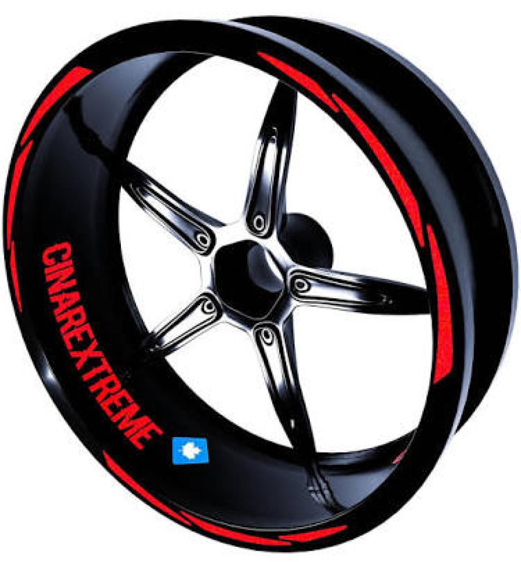 Çınar Extreme 3 Parça Tasarımlı Jant Şeridi Sticker Reflektif & Floresan Renkler Çınar Extreme