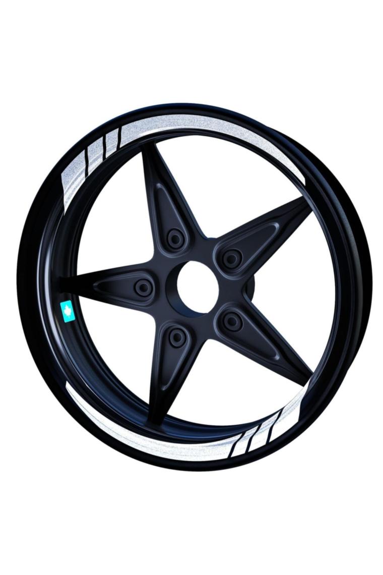 Reflektif Beyaz (GRİ) Moto Gp Iç Jant Şeridi Sticker