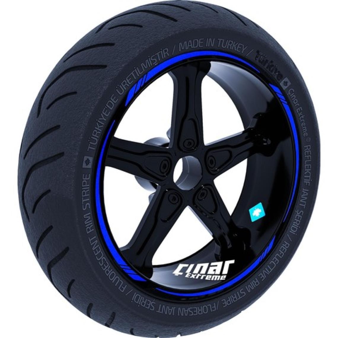 Çınar Extreme 4 Parçalı Keskin Jant Şeridi Sticker Reflektif, Floresan, Özel Renkler Çınar Extreme