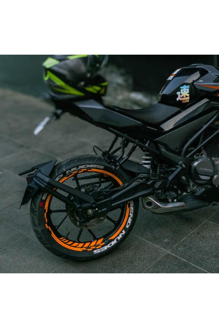 Çınar Extreme Neon Fosforlu Turuncu Iç Dış Motosiklet Jant Şeridi Takımı Çınar Extreme