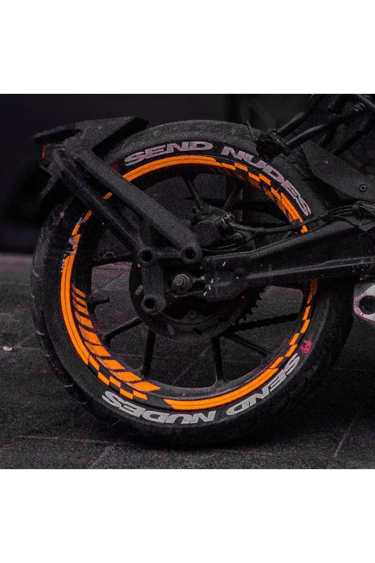 Çınar Extreme Neon Fosforlu Turuncu Iç Dış Motosiklet Jant Şeridi Takımı Çınar Extreme