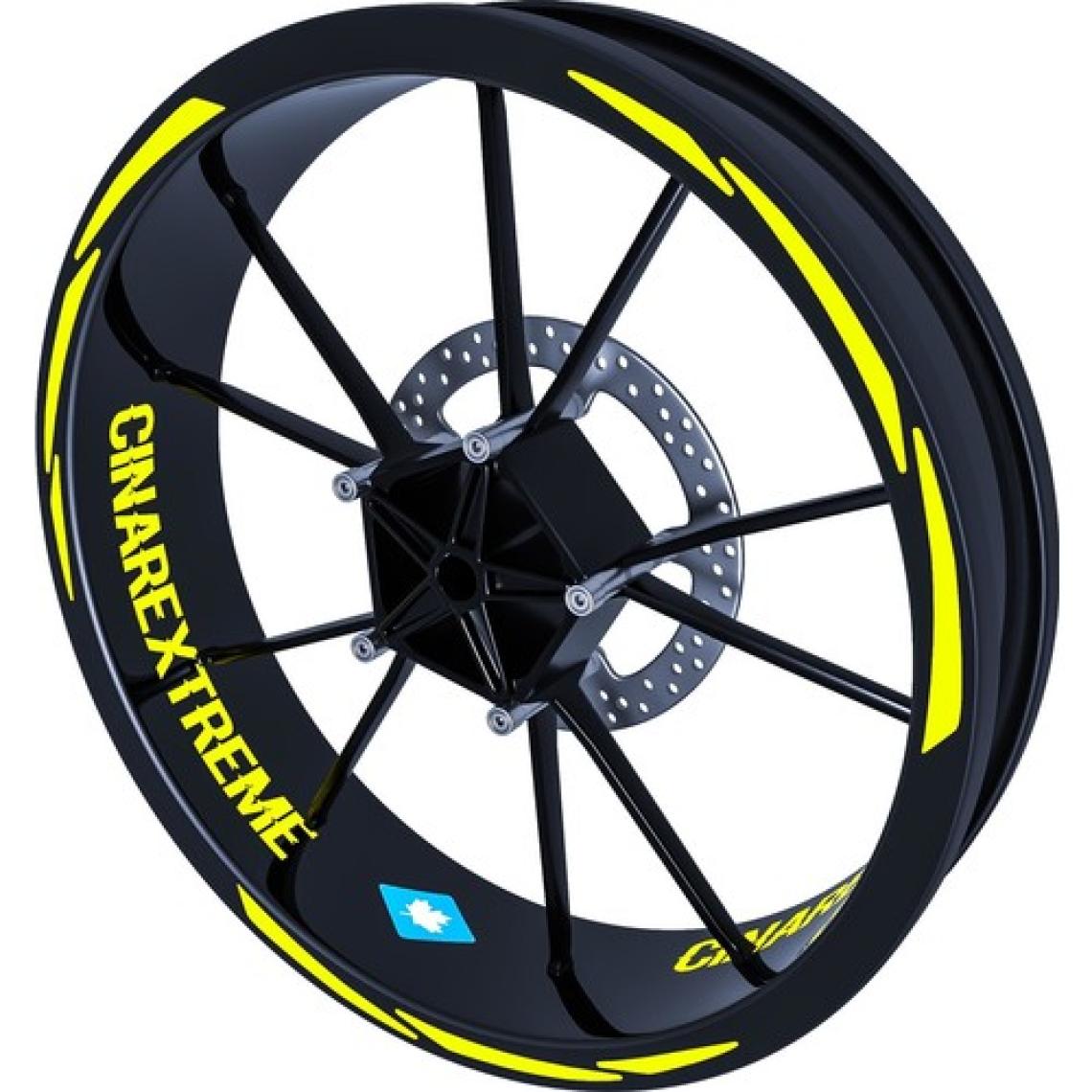 Çınar Extreme 3 Parça Tasarımlı Jant Şeridi Sticker Reflektif & Floresan Renkler Çınar Extreme