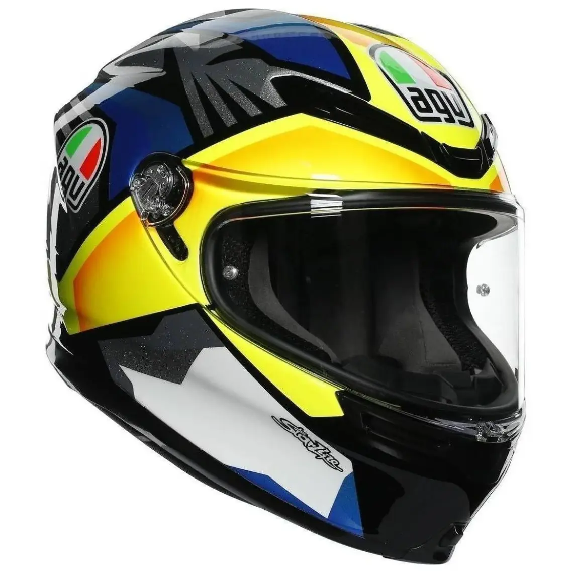 Agv K6 S Joan Black Blue Yellow Kapalı Kask