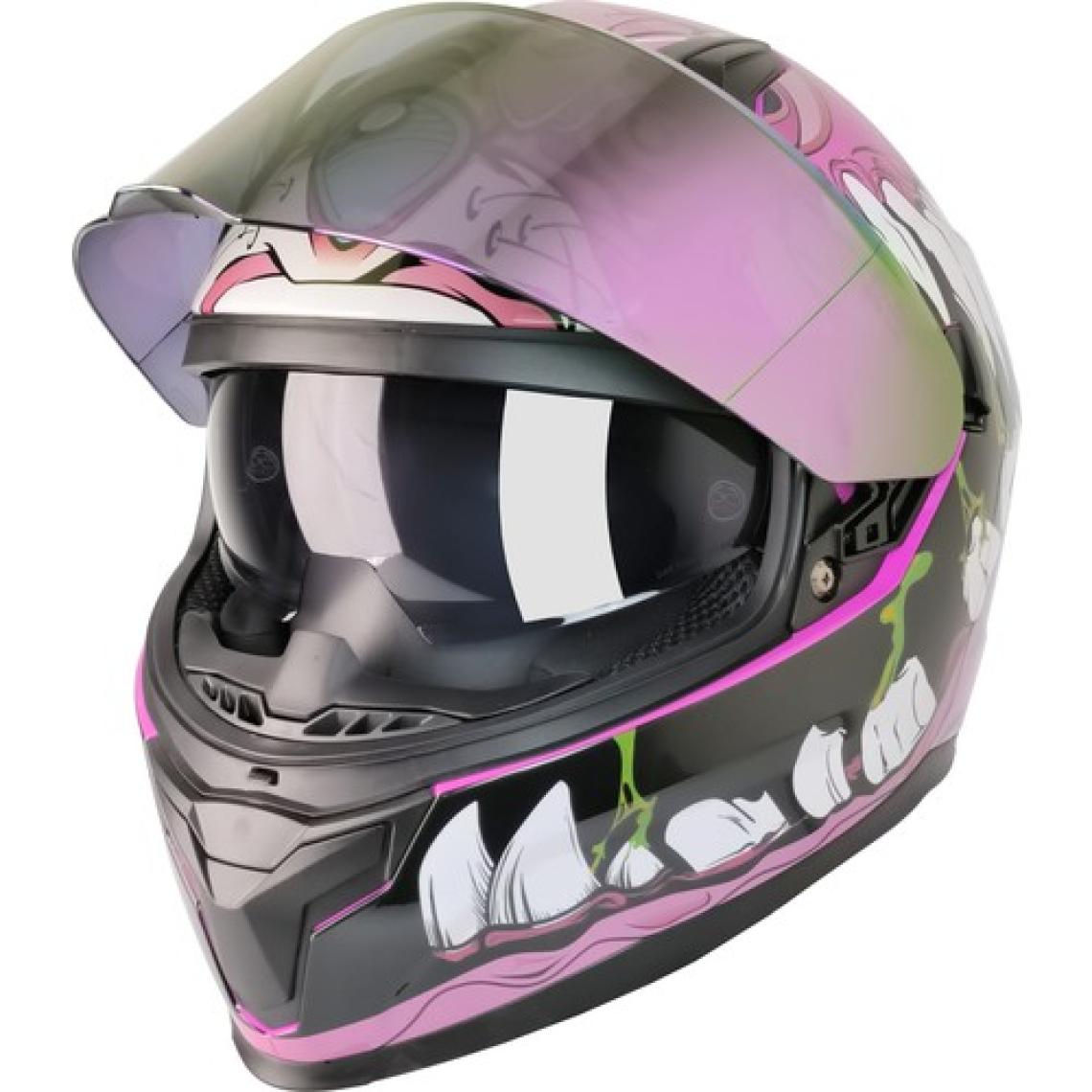Mts M-910 Horus Lady Güneş Vizörlü Kask (Gökkuşağı Camlı)