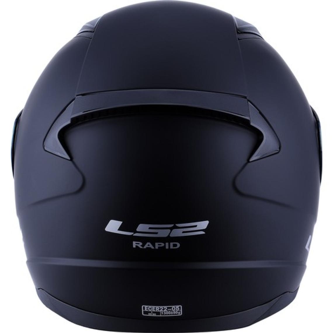 LS2 Rapıd Mat Siyah Kask Gök Küşağı Cam