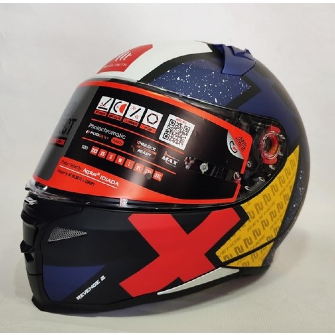 Mt Kask Mt Revenge 2 Lıght B7 Mat Mavi - Şeffaf Vizörlü