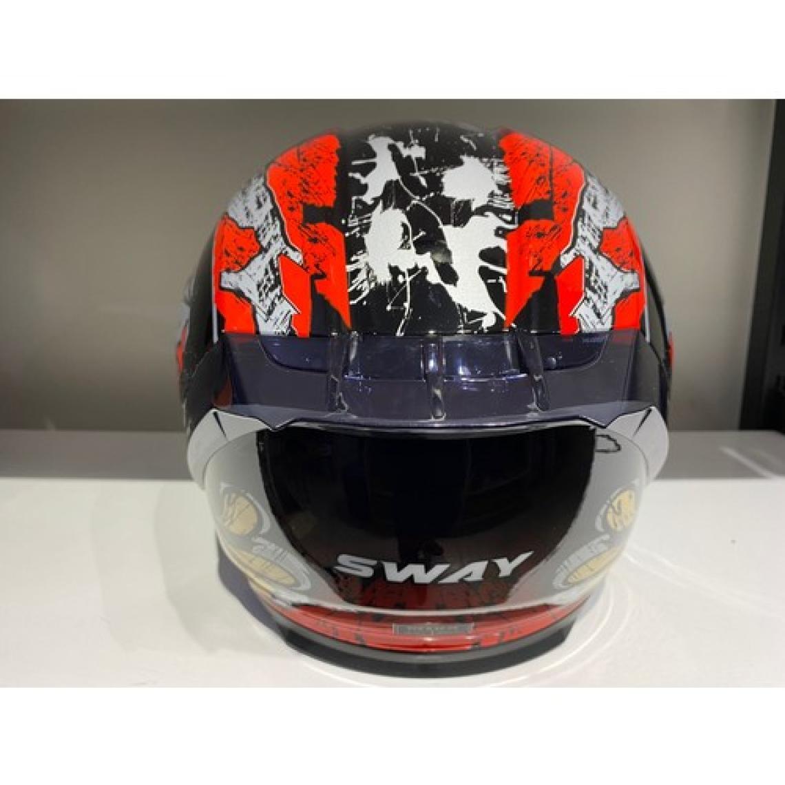Sway Kask Sway B-503 (817) Güşeş Vizörlü Croco Kırmızı