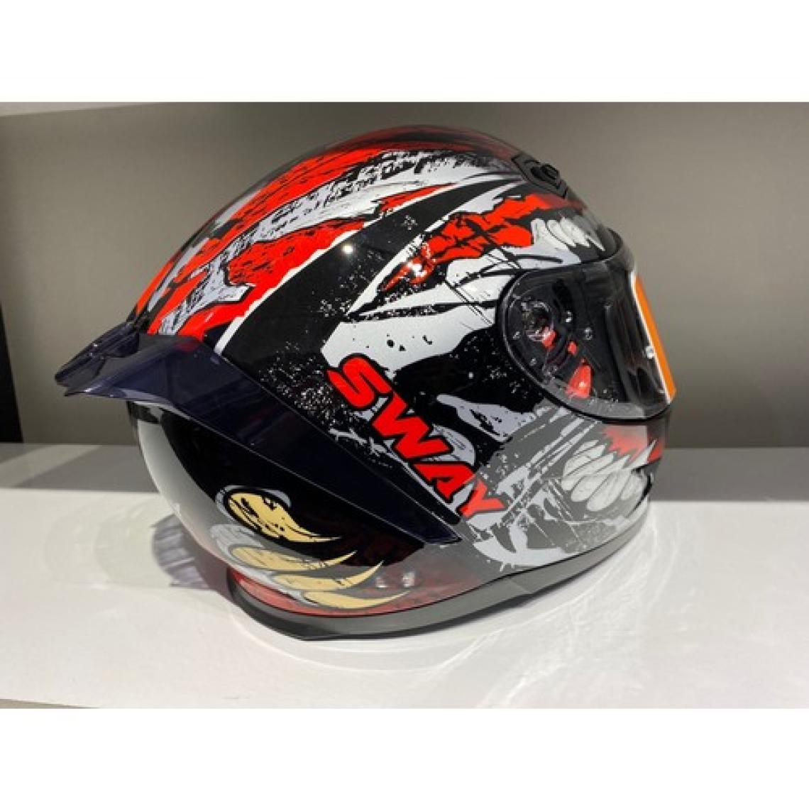 Sway Kask Sway B-503 (817) Güşeş Vizörlü Croco Kırmızı