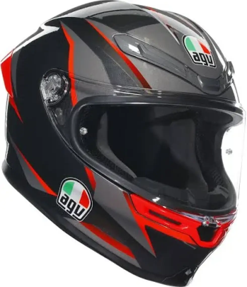 Agv K6S Mplk Slashcut Blk Grey Red Kapalı Kask
