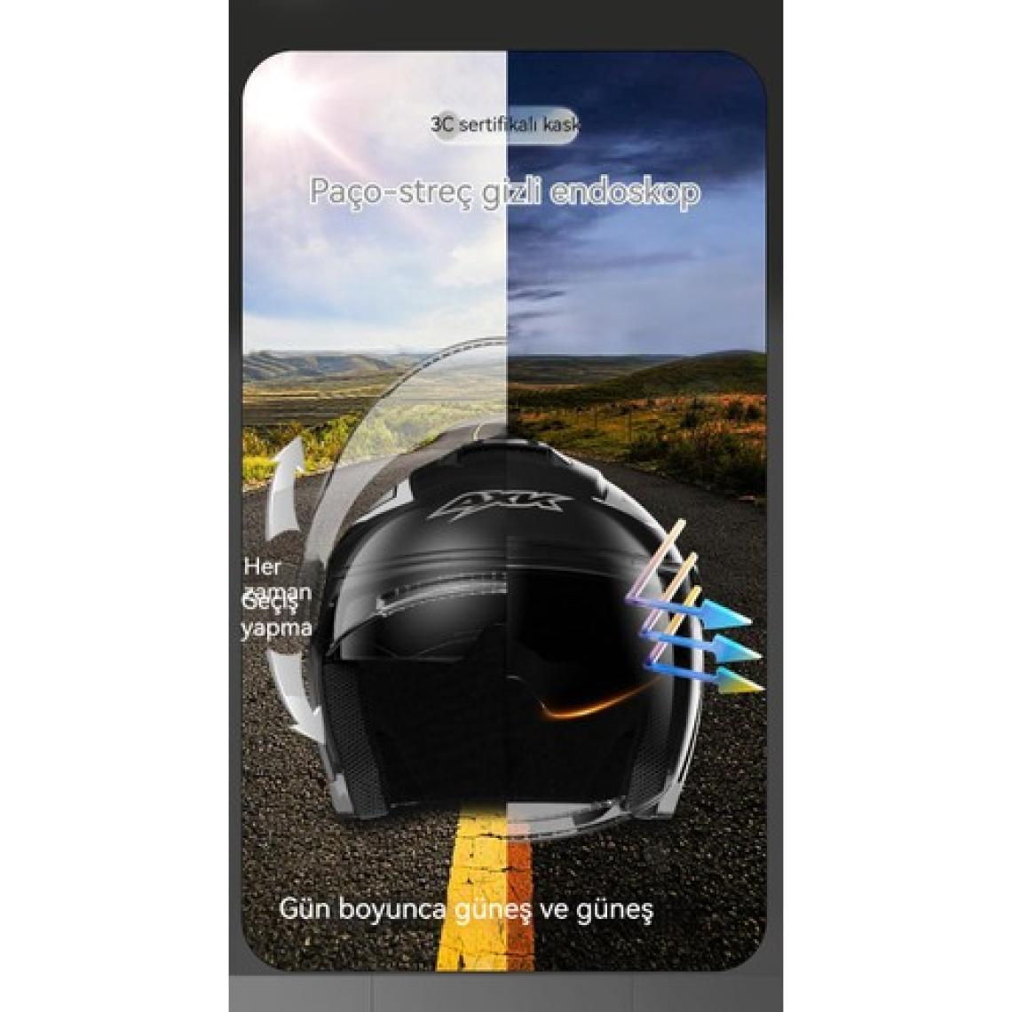 Kask Erkek Kadın Mevsim Motosiklet Yarım Kask Kış Bisiklet Kaskı