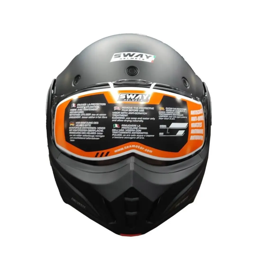 Sway Kask Stratos Çene Açılır Mat Titanyum