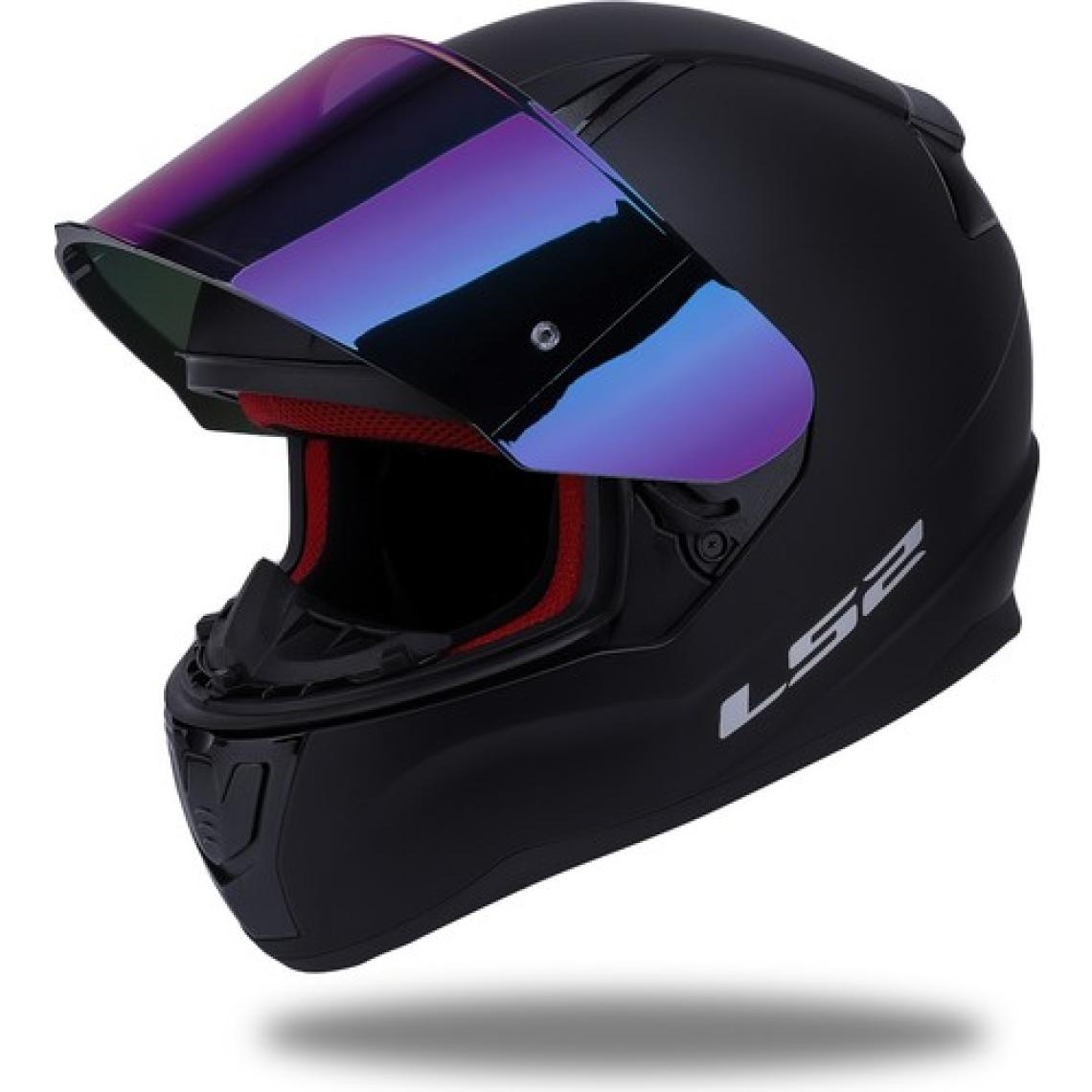 LS2 Rapıd Mat Siyah Kask Gök Küşağı Cam