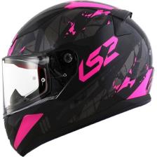 Ls2 Rapıd Palımnesıs Mat Siyah-Pembe Kask