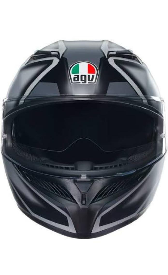 Agv K3  Compound Matt Black Grey Kapalı Kask