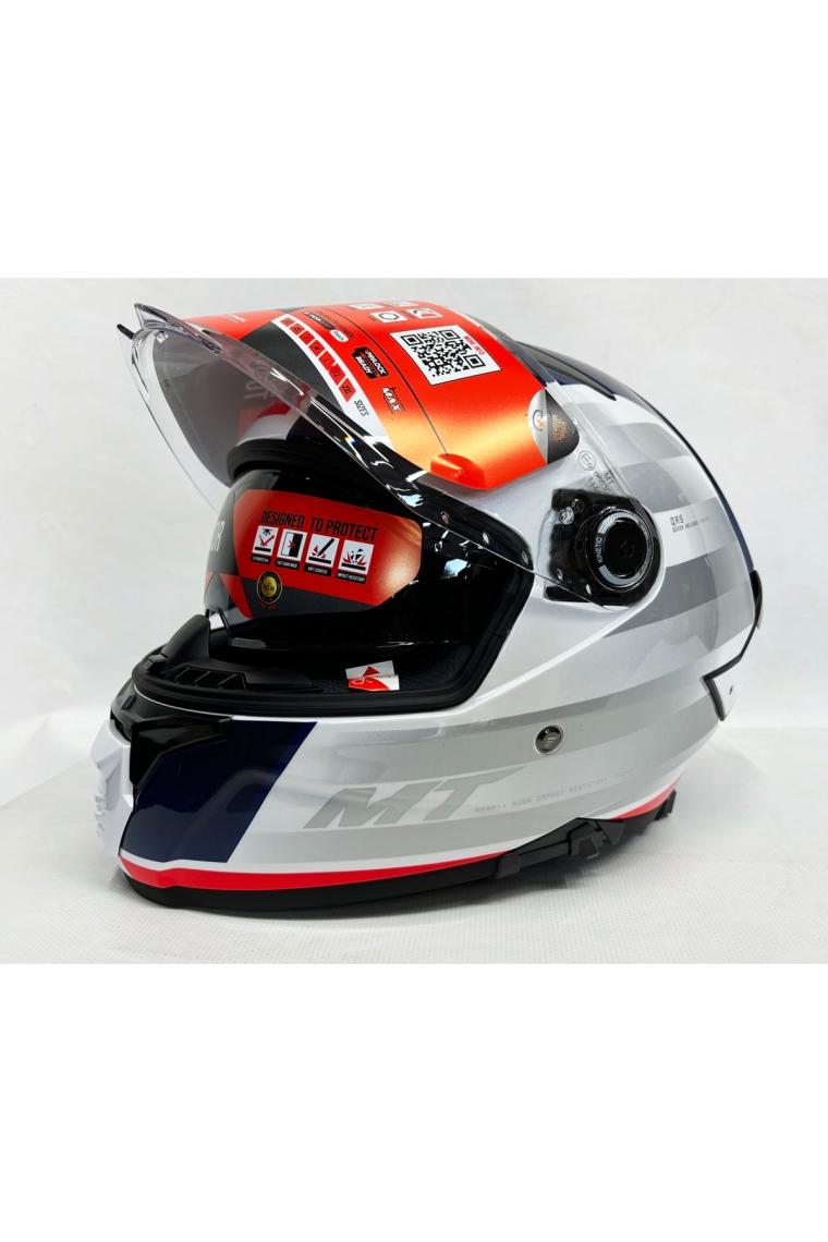 Mt Thunder 4Sv Treads C7 Şefaf Vizörlü Kask Parlak Renk - Iç Güneş Vizörlü