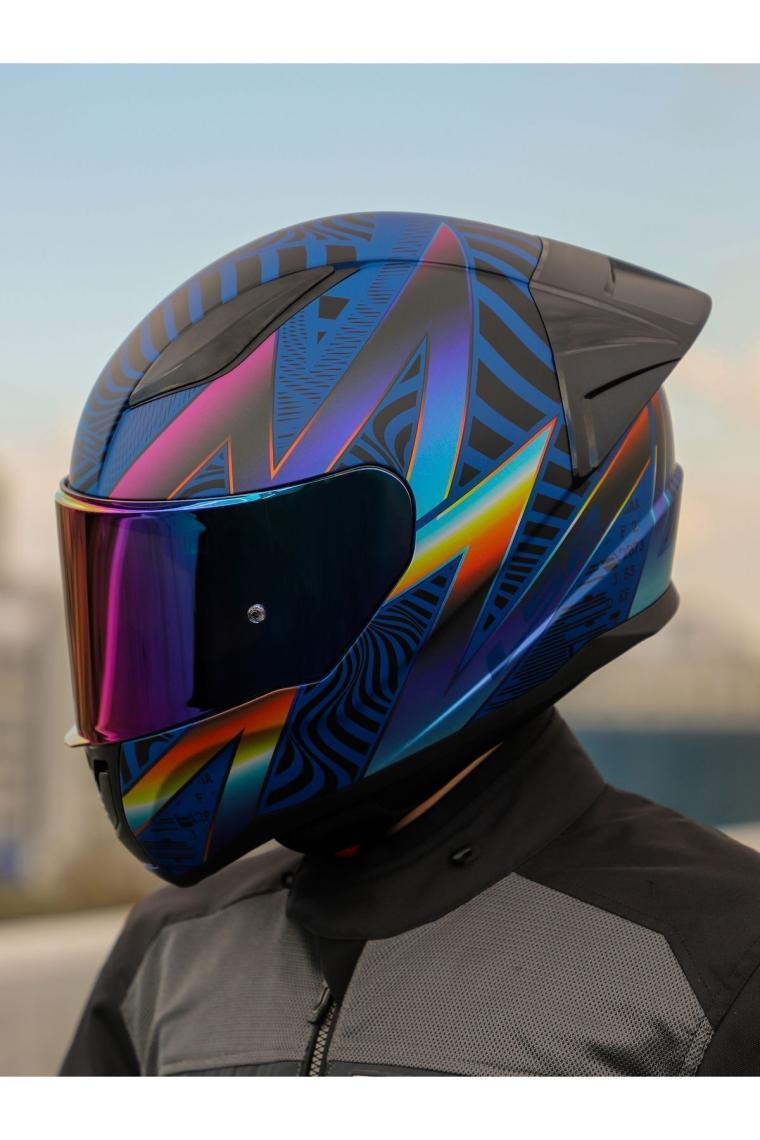 LS2 Rapıd 2 Race Optık Mat Mavi-Mor Kask