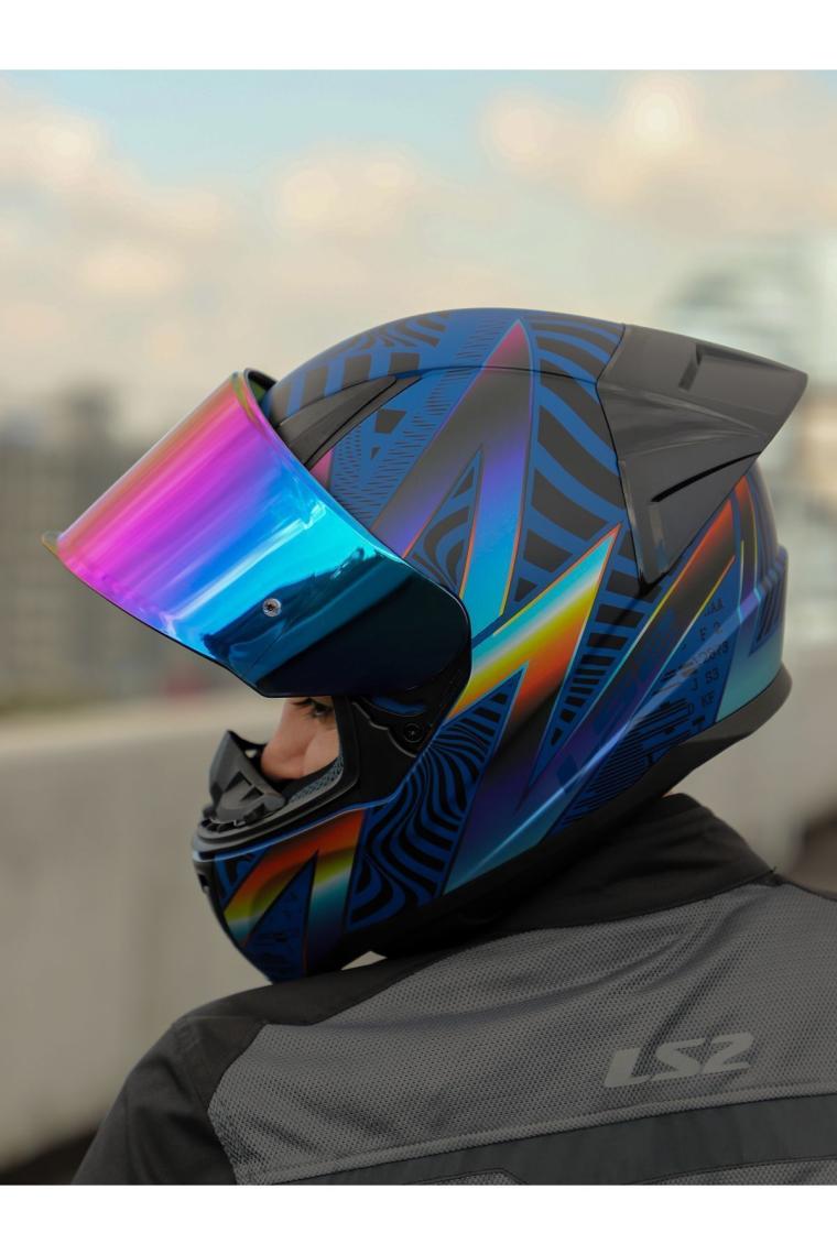 LS2 Rapıd 2 Race Optık Mat Mavi-Mor Kask