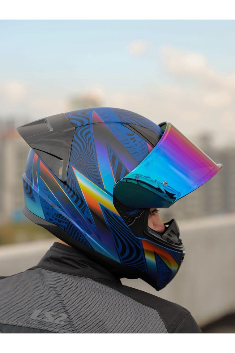 LS2 Rapıd 2 Race Optık Mat Mavi-Mor Kask