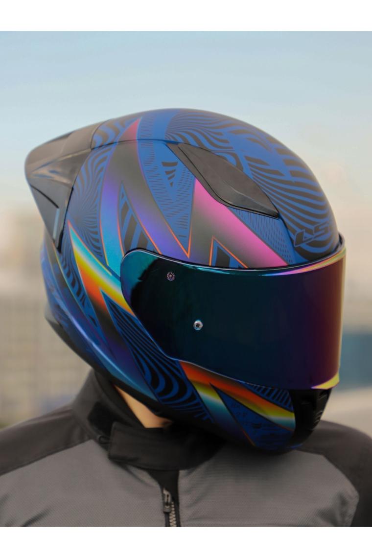 LS2 Rapıd 2 Race Optık Mat Mavi-Mor Kask