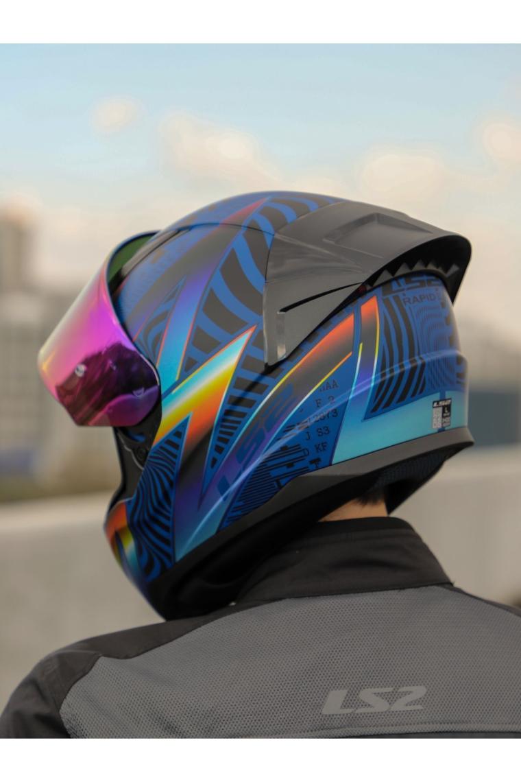 LS2 Rapıd 2 Race Optık Mat Mavi-Mor Kask