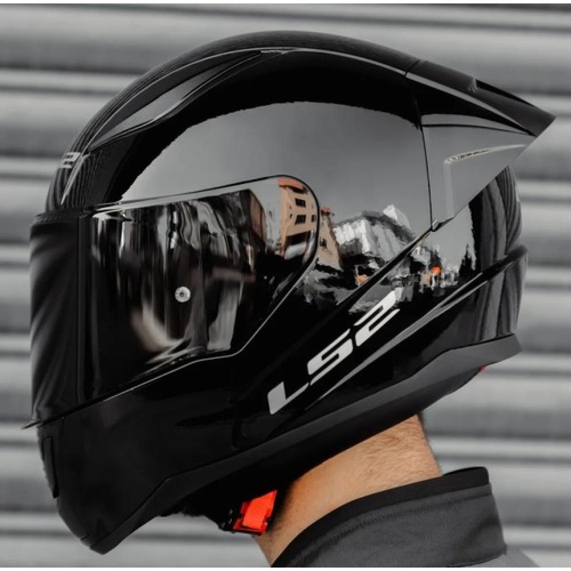 Ls2 Rapıd 2 Race Parlak Siyah Full Face Motosiklet Kaskı Siyah Camlı