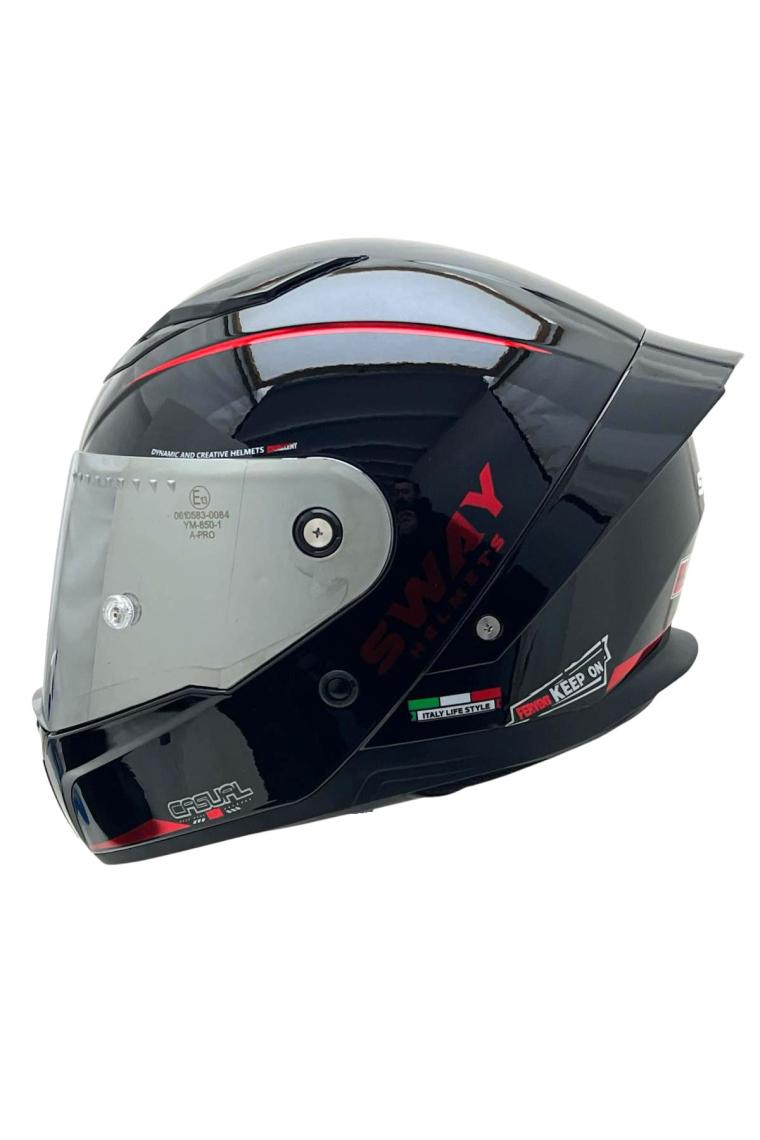 Sway Sw 850 Black White Motosiklet Kaskı