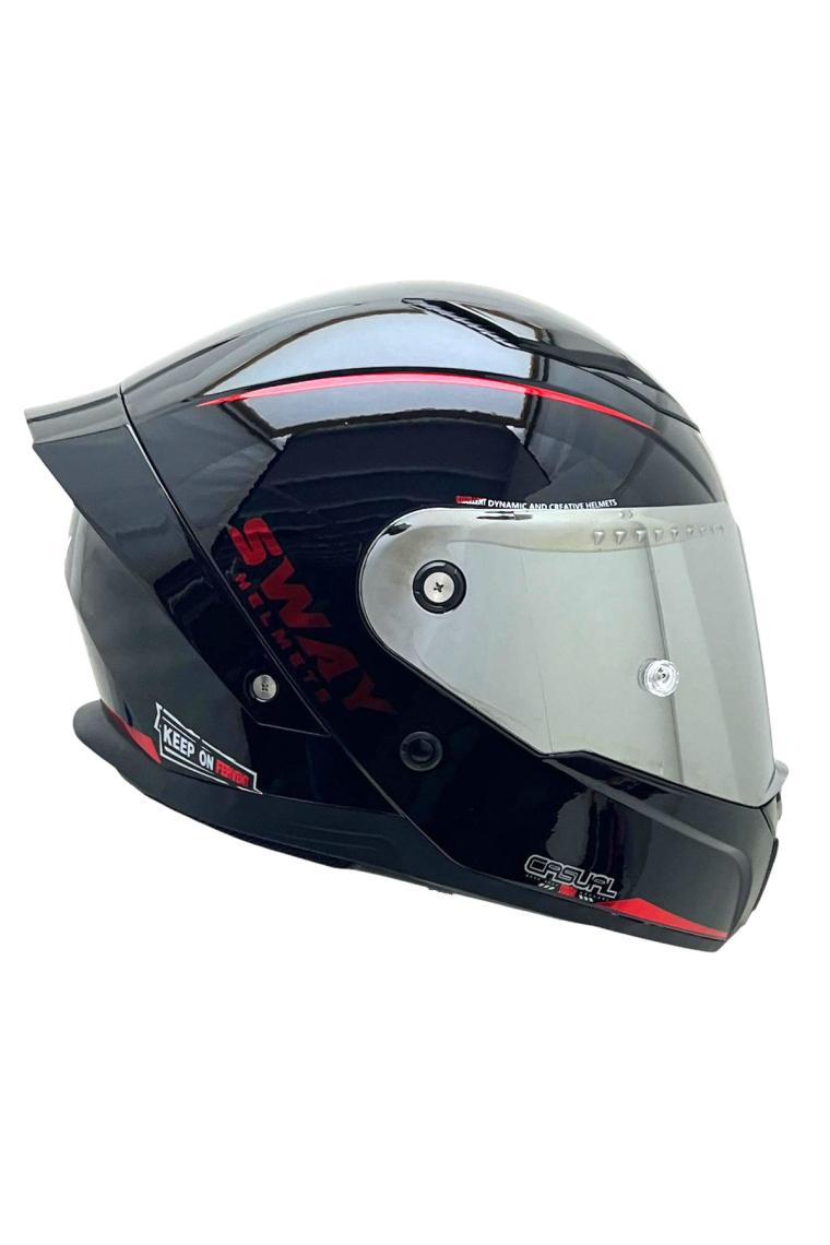Sway Sw 850 Black White Motosiklet Kaskı