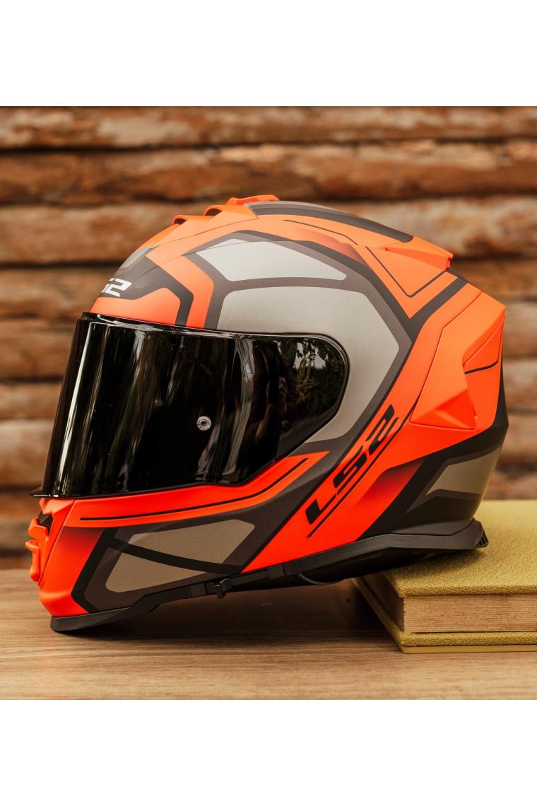 LS2 Storm Faster Mat Titanium Kask