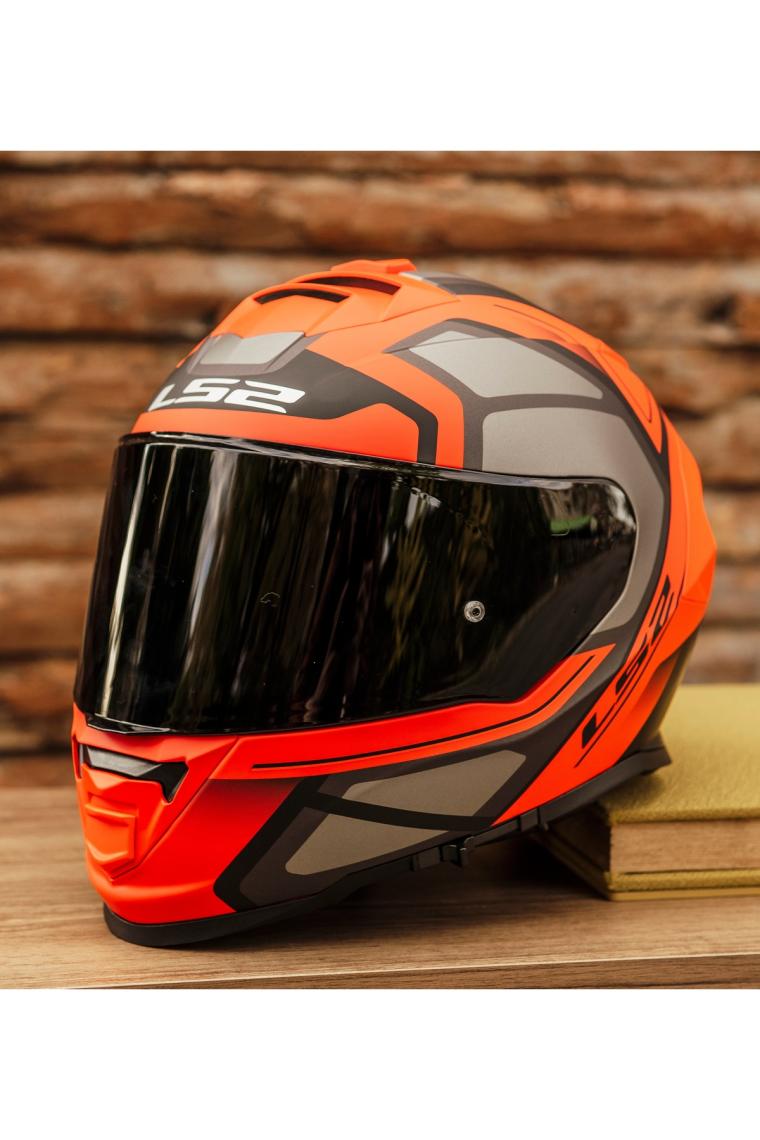 LS2 Storm Faster Mat Titanium Kask