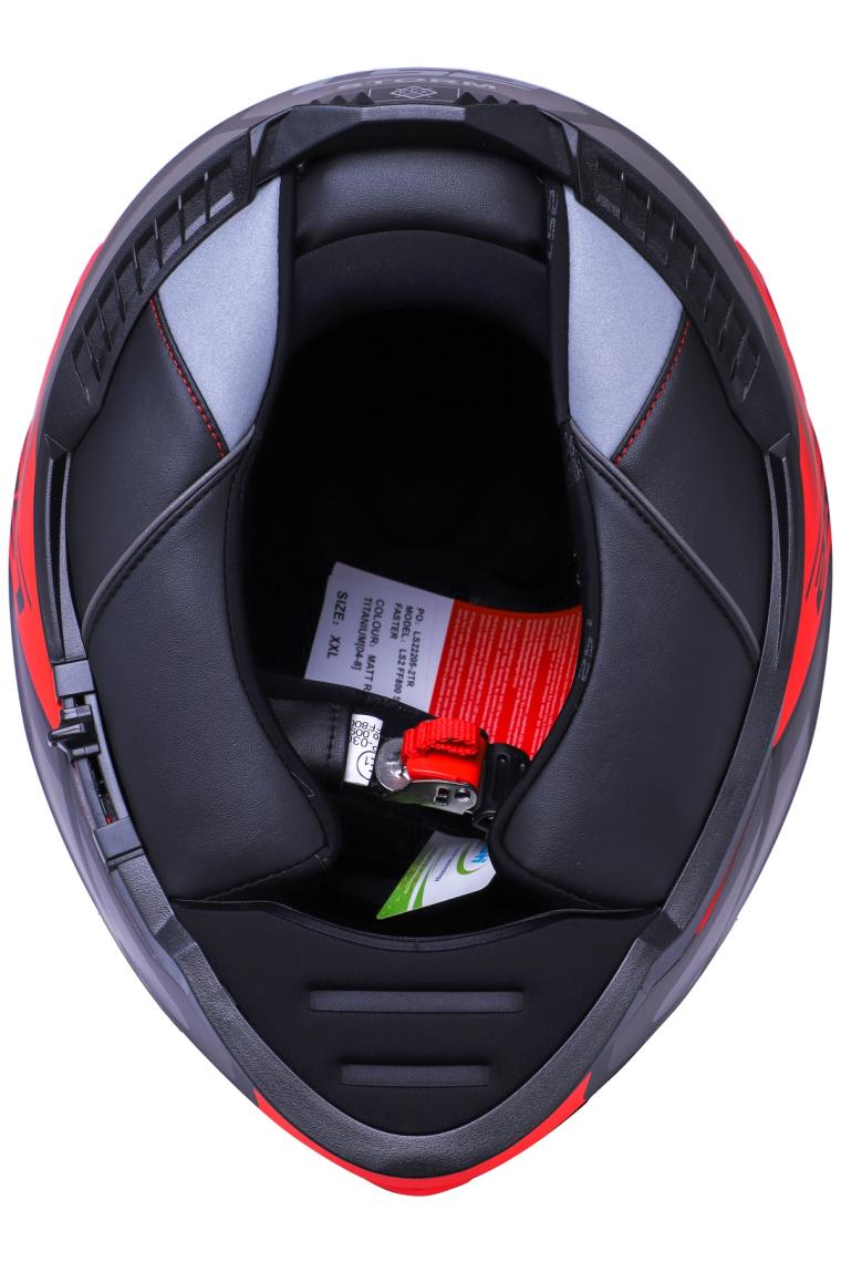 LS2 Storm Faster Mat Titanium Kask