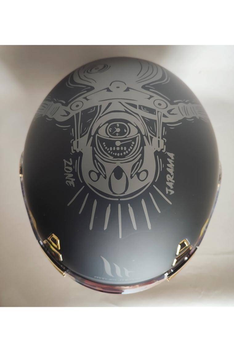mt Kask mt Jarama Zone C1 Mat Black - Şeffaf Vizörlü