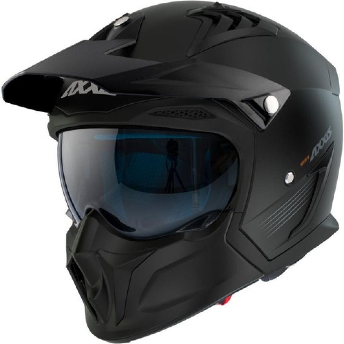 Hunter Sv Solıd A1 Matt Black Çift Vizörlü Çene Çıkabilen Model