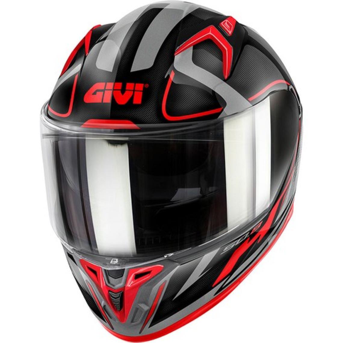 Gıvı 50.8 Racer Siyah-Tıtanıum-Kırmızı Kask