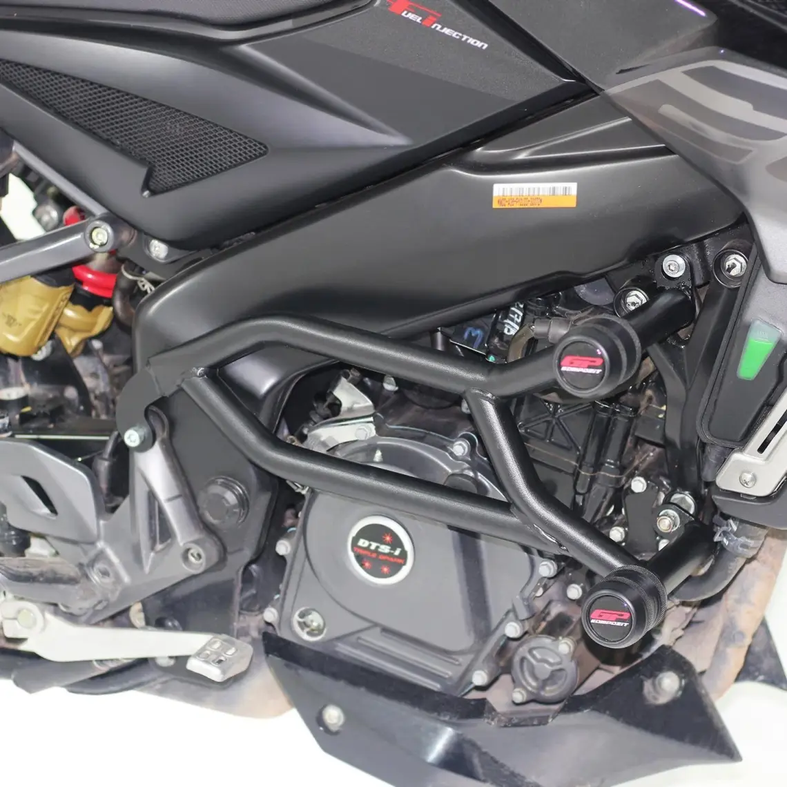 GP Kompozit Bajaj Pulsar NS 200 2011-2021 Uyumlu Motor Koruma Demiri Siyah