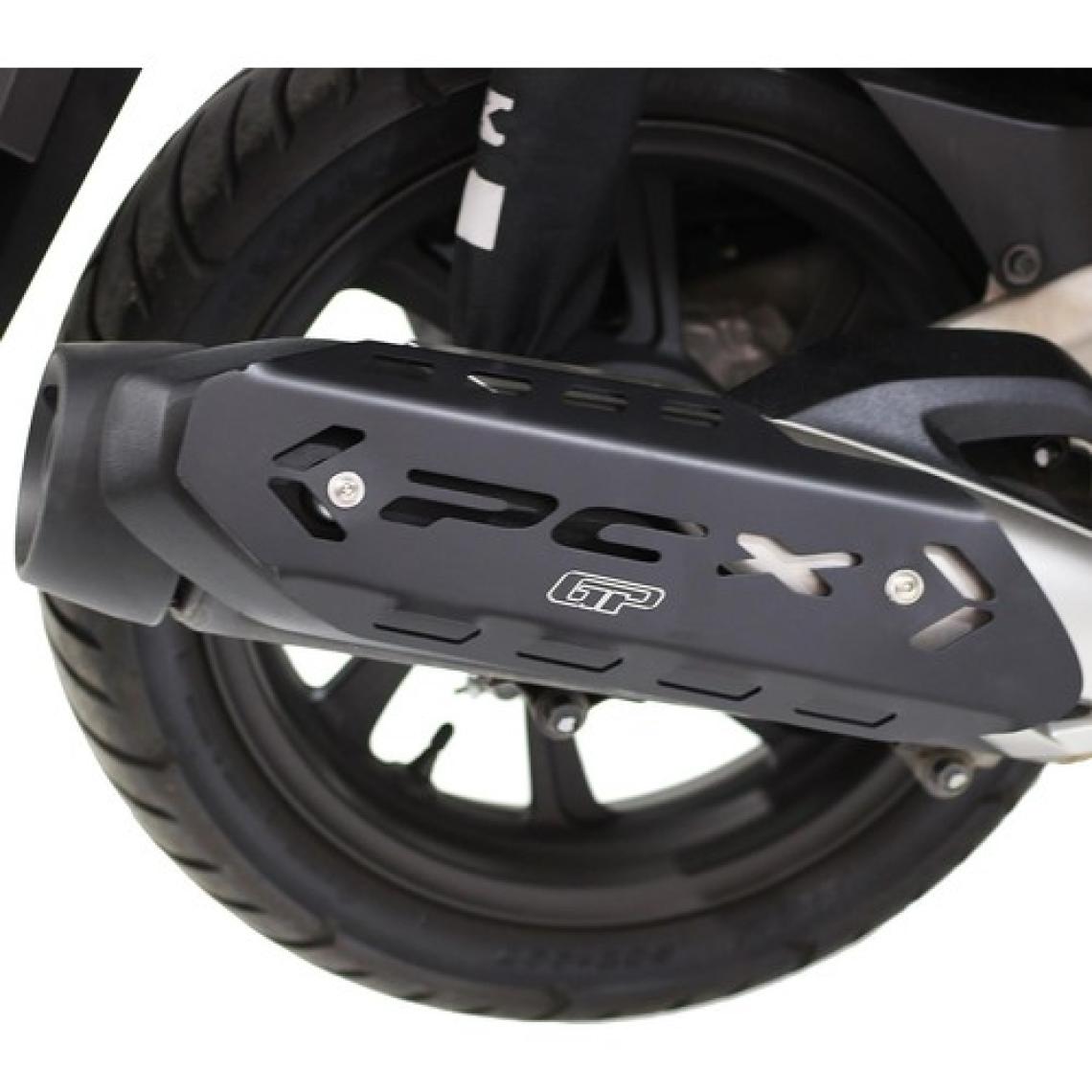 GP Kompozit Honda PCX 125 / 150 2018-2025 Uyumlu Egzoz Koruma Kapağı Siyah